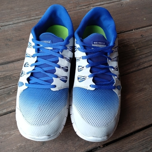Mens Nike Free 5.0 Breathe Grey Blue 579960 410 sz - Picture 4 of 11